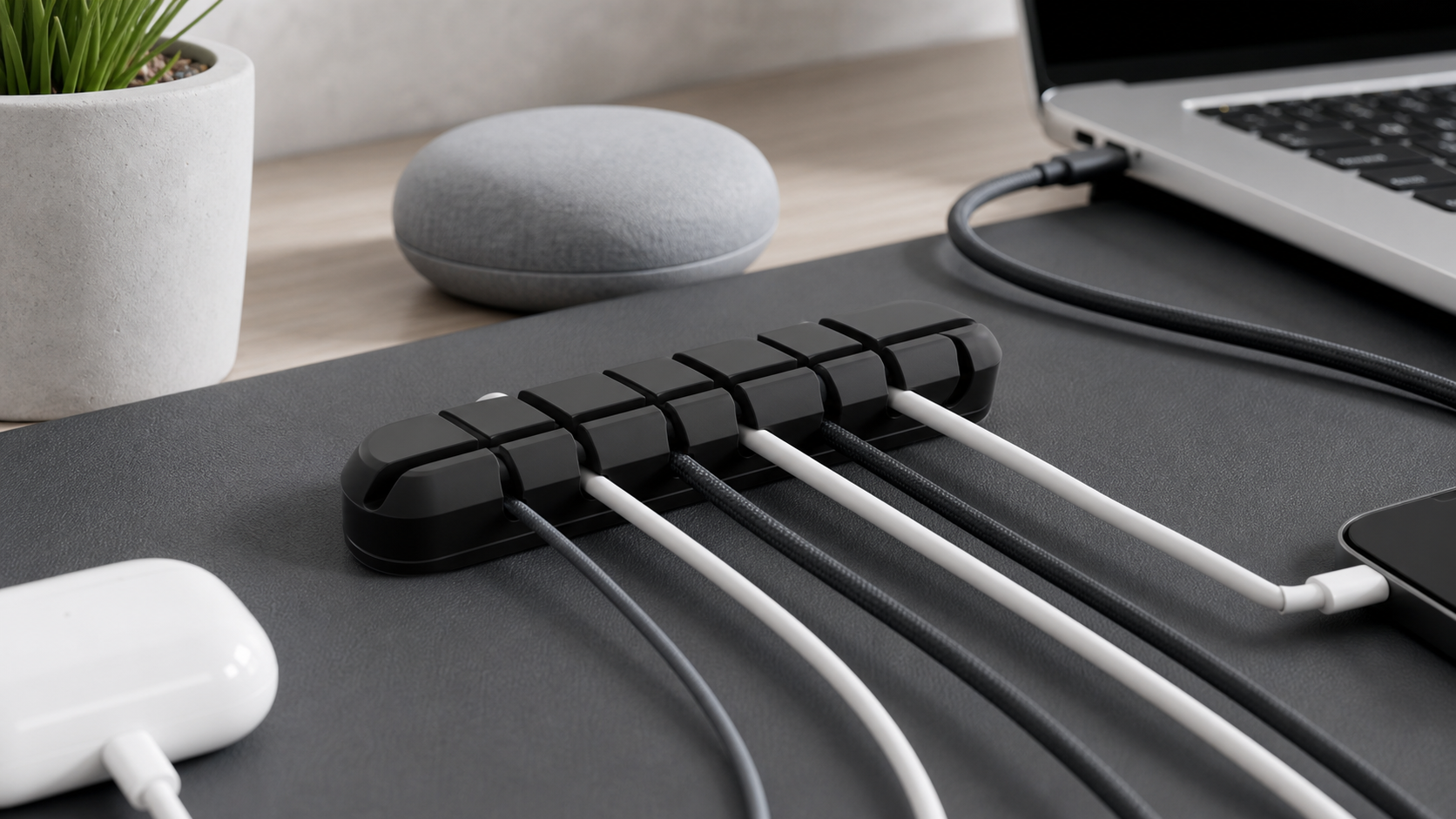 Small Desk Cable Management guide by ArcosGear